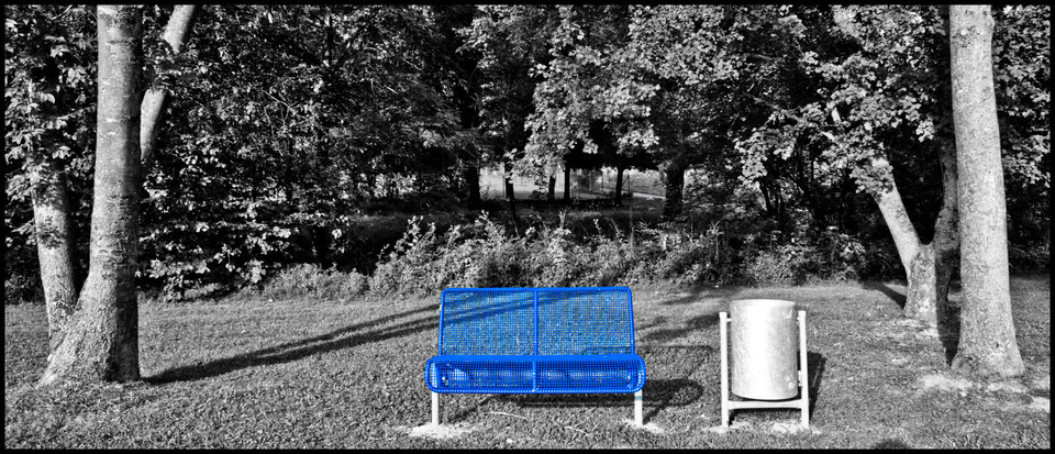 Blue 2-Seat Bench - ID 000332