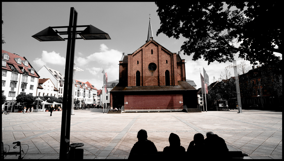 Sitting in front of Church - ID 001234