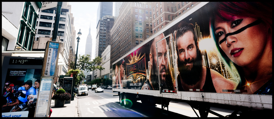 Wrestler at Bus Station - ID 010120