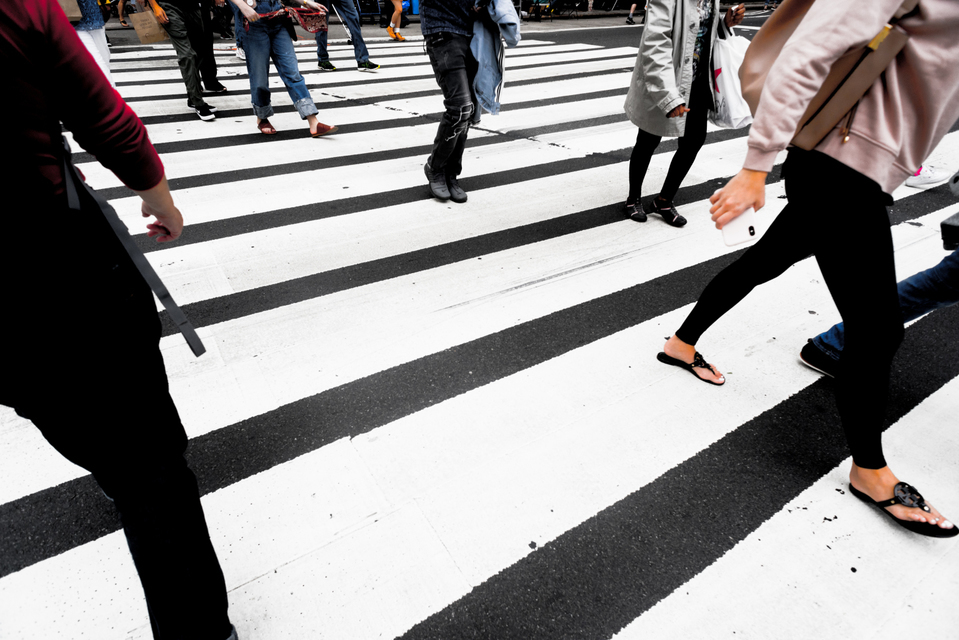 New York Crosswalk Feet - ID 010213