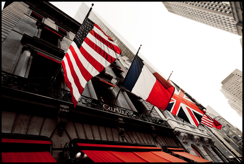 Flags with Red Blue and White - ID 010505