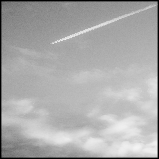 Sky with Plane and Contrail - ID 010969