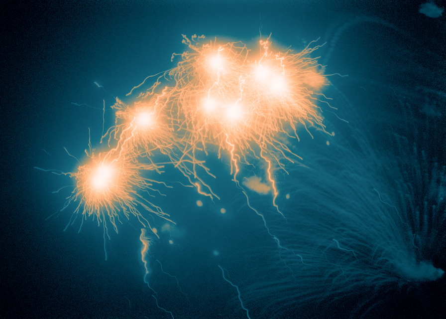 Fireworks above Danube VI - ID 013646